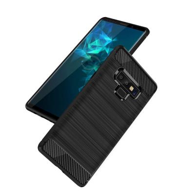 China Shockproof Eco-friendly Anti-scratch Slim Carbon Fiber Brushed Soft TPU Phone Cover For Samsung Galaxy Note 9 Case for sale