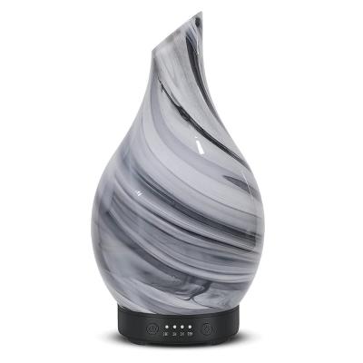 China Household Vase Shape Air Humidifier 100ml Bottle 3D Marble Glass Essential Oil Diffuser for sale