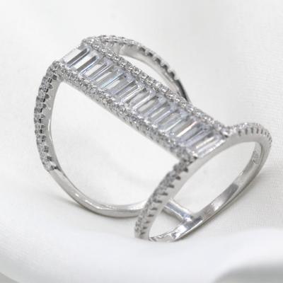 China CLASSIC Silver Ring in 925 Sterling Silver with CZ Zircon Rings for Women Engagement Wedding Jewelry Hot Sale for sale