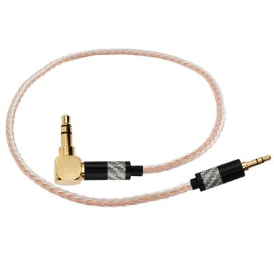 China The male audio aux. Speaker Cable 3.5mm TRS To 16 Male Stock Silver HiFi Wire For Car iPod Earphone Computer for sale