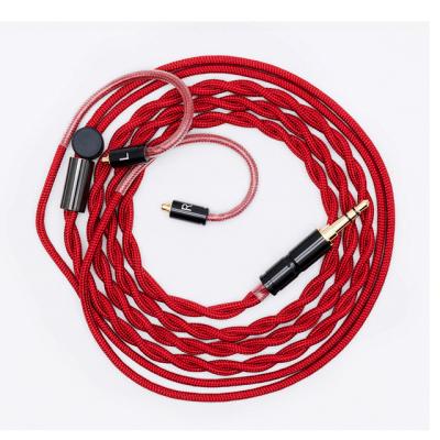 China MP3/MP4 player earphone mmcx cable 2pin red wire cloth braiding OFC spc CORE customized for sale