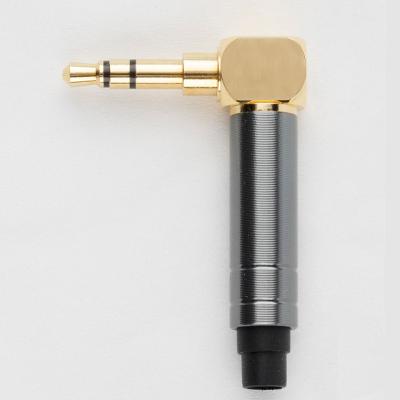 China Commercial audio connector 3pin 3pin stereo security screw bend gold plug plated for sale