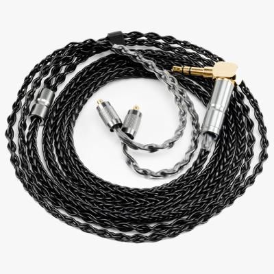 China In-ear mmcx/2pin-0.78 8 strand silver flat upgrade cable for detachable headphones such as shure/westone se535 se846 se2 for sale