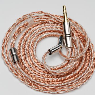 China Mixed Silver And Copper In-Ear Plug-in mmcx/2pin Earphone Upgrade Cable 16 stock 320cores for sale