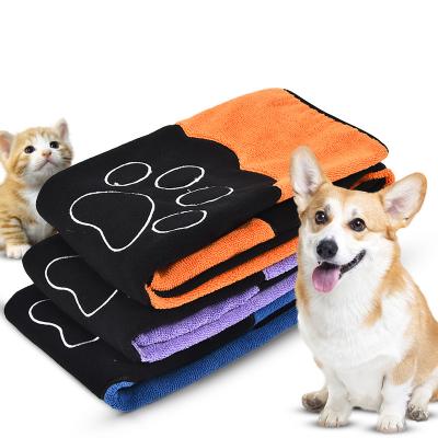 China Dog/Cat Custom Microfiber Dog Towel Soft Washable Quick Dry 100% Absorbent Printed Custom Pet Towel for sale