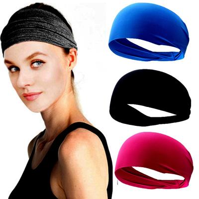 China Running Training Logo Absorb Sweat Sport Headband Custom Delivery Polyester Gym Headband Elastic Soccer Basketball Universal Running Quick for sale