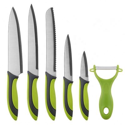 China Low MOQ 6pcs/set Disposable Multifunction Kitchen Knife Tool Kitchen Tableware Cooking Knife Set for sale