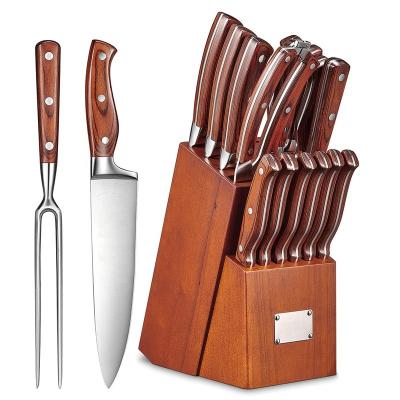 China OEM/Wholesale 8 Inch Disposable 3cr13/5cr15/German 1.4116 Stainless Kitchen Knife With Pakka Wood Handle Chef Knife for sale