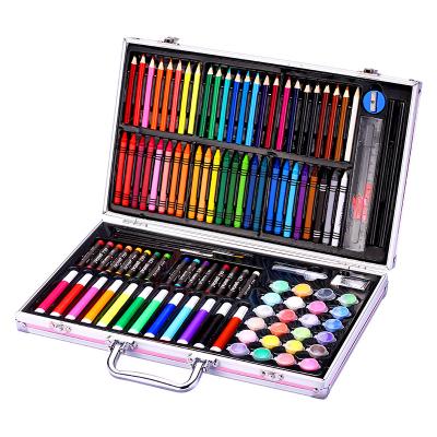 China Fashionable Hot Selling Amazon 130 Pieces Kids Art Drawing Wood Art Set for sale