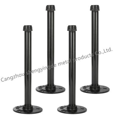 China Pipe Lines Connect Black Plated Black Carbon Steel Nipple Support Material Malleable Iron Cast Iron For NPT Pipe Fitting Custom Length for sale