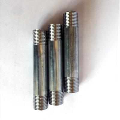 China Pipe Lines Connect Wholesale Price Cold Galvanized Carbon Pipe Nipple For NPT Threaded Fitting for sale