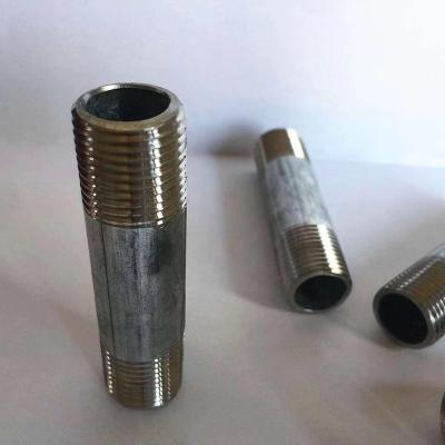 China Pipe Lines Connect Best Quality Galvanized Carbon Steel Pipe Nipple To NPT Thread End For Pipe Fittings for sale