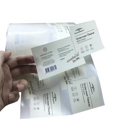 China Custom Private Waterproof Low Price Label Sticker Waterproof Paper White Printing for sale