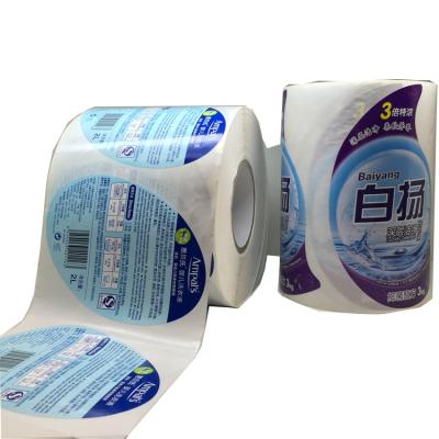 China Waterproof Customized Adhesive Sticker Laundry Detergent Label Printing for sale