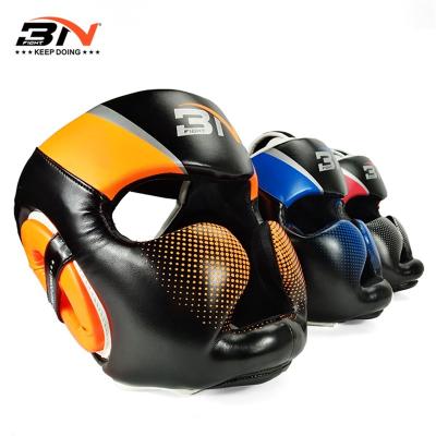 China BILLION PU Comfortable Leather Leather Helmet Muttahida Majlis-e-Amal Protector Headgear Training Boxing Fight Helmet for sale