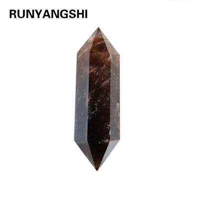 China Wholesale high quality natural smoky crystal point of china smoky quartz crystal double point for sale