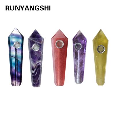 China Custom Logo Weed Pipe Crystal Smoking Pipes Crystal Smoking Eco - Friendly for sale