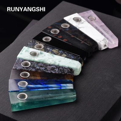 China China natural crystal amethyst smoking pipe tabacco pipe flat smoking pipes for sale