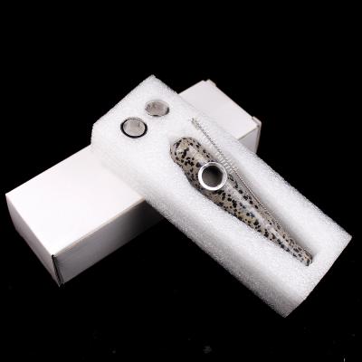 China Wholesale High Quality Eco-friendly Nature Mottled Massage Stick Pipe Smoking Pipe Stone Crystal Smoke Pipe for sale