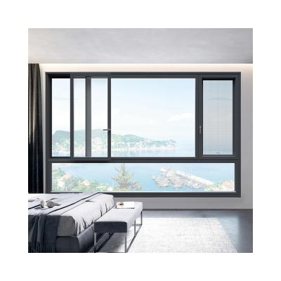 China Folding Screen Break Sliding High Quality Soundproof Thermal Glass Aluminum Window for sale