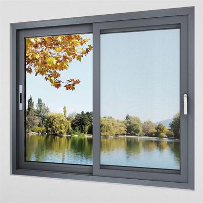 China Superior Quality Double Screen Window Folding Glazed Glass Aluminum Window for sale