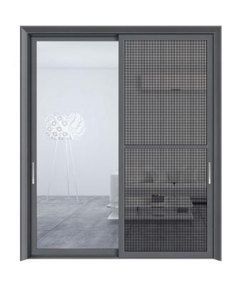 China Villa House Waterproof Top Quality Thermal Break Doors Aluminum Glass Casement With Screen Doors for sale