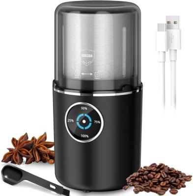 China China Outdoor Cordless Handheld Radio Charging Conical Burr Spices Mill Coffee Bean Grinder Machine For Sale for sale