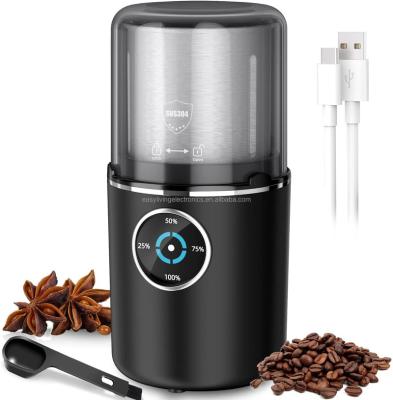 China Factory Outdoor Direct Supply USB Rechargeable Coffee Grinder Electric Mini Bean Grinder Cordless Electric Hot Sales for sale