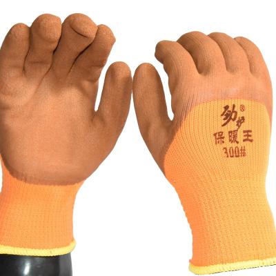 China Anti-Slip Winter Latex Foam Half Coated Gloves for sale