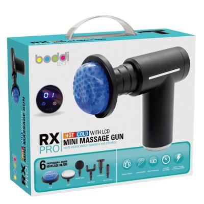 China 2022 hot sale hot and cold cheap rechargeable multifunctional variable body massager gun with LCD display for sale