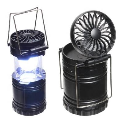 China Outdoor collapsible camping lantern with fan for sale