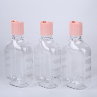 中国 250ml Square Plastic Cosmetic Containers Flip Top Cap Empty Plastic Squeeze Baby Skin Care Serum Oil Lotion Bottles 販売のため