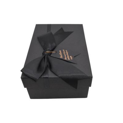 China China Manufacturer Private Label Shoes Recyclable High Quality Black Gift Paper Hard Lid And Low Box Cardboard Packaging for sale