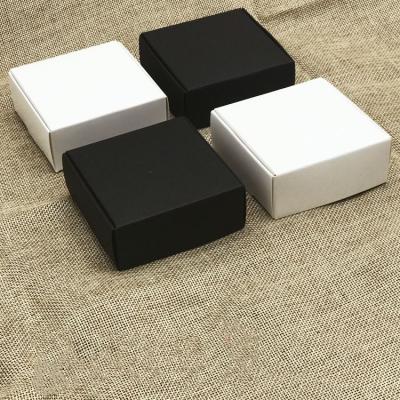 China Recycled Materials Wholesale Custom Logo Printing Folding Kraft Paper Box Display Packaging Soap Handmade Paper Box for sale