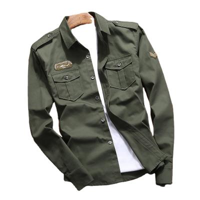 China Designer Viable Long Sleeve Summer Military Uniform Cheap Work Casual Dress Cos Shirt for sale