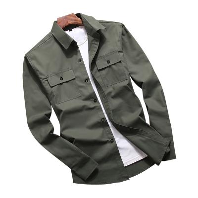 China New Style Sustainable Military Casual Long Sleeve Designer Wholesale Trend Man Shirt for sale