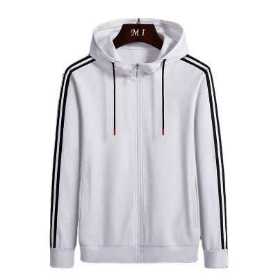 China New trend breathable zipper up hoodie men loose and full zipper hoodie coat leisure sports handsome zipper hoodie for sale