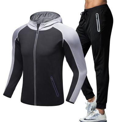 China Men's Sportswear Quick-Drying Breathable Sportswear Tight-Fitting Blank Matching Jogger Suit for sale