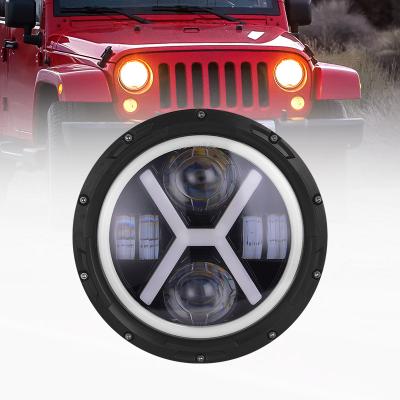 China High Lumens Car Led Headlight Auto Car Led Headlights Angel Eyes Projector Head Light For Car 175*175*105 mm for sale