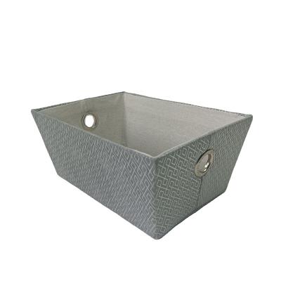 China Sustainable Clothes Storage Bins For Closet Fabric Storage Basket Sturdy Cube With Handles Fabric Closet Organizers for sale