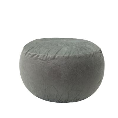 China Convertible Velvet Round Ottoman Cover - Soft Stretch Stool Cover Stool Ottoman Protector Slip Covers With Elastic Bottom for sale