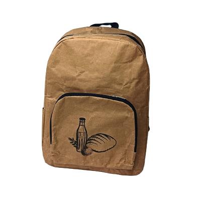 China Waterproof Eco Friendly Reusable Recycled Waterproof Tyvek Kraft Paper Backpack for sale