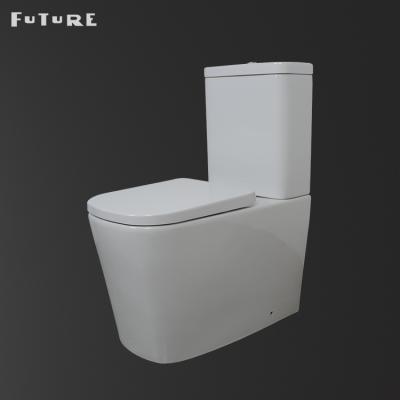 China Ceramic Double-Flow Seat Modern Washdown Bathroom Set Chinese WC Two Piece Woman Toilet for sale