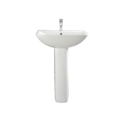 China Industrial Hot Sale Bathroom Two Piece Pedestal Ceramic Wash Basin for sale