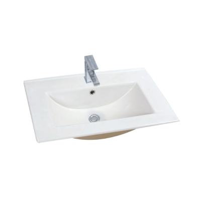 China Modern LB360 Edge Hand Wash Sanitary Slim Bathroom Sink Ceramic Cabinet Sink for sale