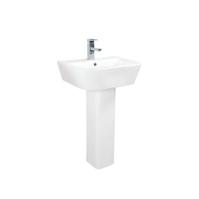 China Modern Type Bowl Bathroom Sink Wash Basin Twyford Pedestal Grades 1280 Full Hard Fire Pedestal Washbasin for sale