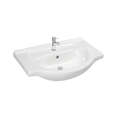 China Modern Finely Glazed Vanity Cabinet Sink Wash Basin 850mm For European Standard for sale