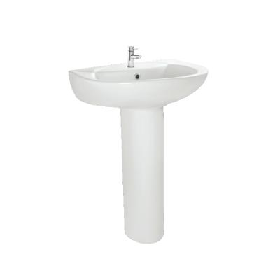 China Cheap Price Sanitary Ware Eco - Friendly Ceramic Sink With Full Pedestal for sale