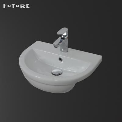 China Eco-friendly Single Hole Shampoo Bowl Sink Faucet Single Hole Semi Recessed Bathroom Vanity Shape And Wash Basin for sale