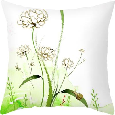 China PORTABLE Tropical Palm Leaves Pattern Tile Cover Summer Pillowcase Home Cushion Covers Dandelion Cushion Cover for sale